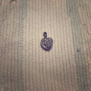 Sterling silver crystal heart necklace pendant